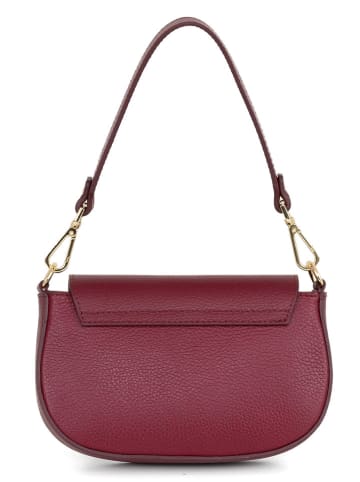 Mia Tomazzi Leder-Schultertasche "Ceresio" in Bordeaux - (B)22 x (H)14 x (T)4,5 cm