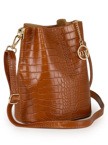 Mia Tomazzi Leder-Umhängetasche in Cognac - (B)20 x (H)24 x (T)15 cm