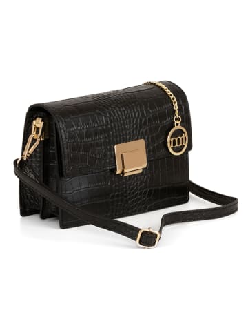 Mia Tomazzi Leren schoudertas zwart - (B)22 x (H)16 x (D)9 cm