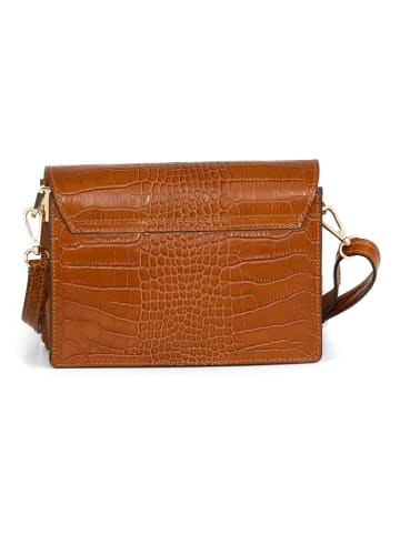 Mia Tomazzi Leder-Umhängetasche in Hellbraun - (B)22 x (H)16 x (T)9 cm