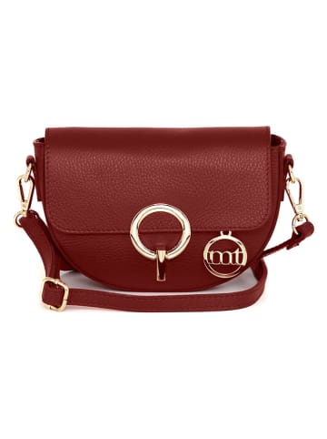 Mia Tomazzi Leder-Umhängetasche ''Azario'' in Rot - (B)19 x (H)13 x (T)6 cm