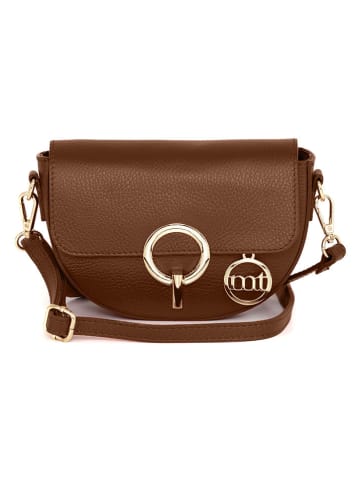 Mia Tomazzi Leder-Umhängetasche ''Azario'' in Braun - (B)19 x (H)13 x (T)6 cm