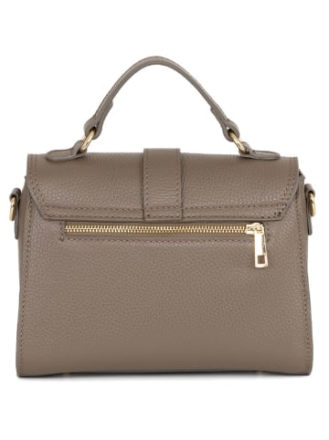 Mia Tomazzi Leren handtas "Diomede" taupe - (B)24 x (H)20 x (D)12 cm
