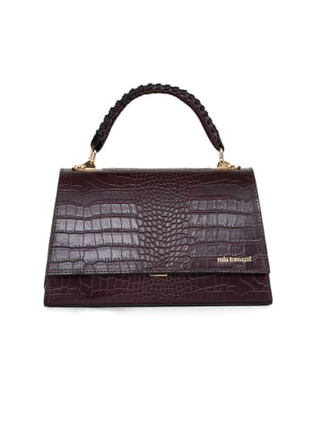 Mia Tomazzi Leder-Henkeltasche "Giacomo" in Bordeaux - (B)28 x (H)17 x (T)10 cm