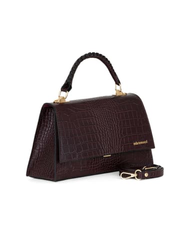Mia Tomazzi Leren handtas "Giacomo" bordeaux - (B)28 x (H)17 x (D)10 cm