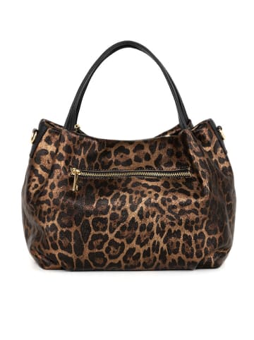 Mia Tomazzi Leder-Henkeltasche "Gioberti" in Braun - (B)27 x (H)21 x (T)14 cm