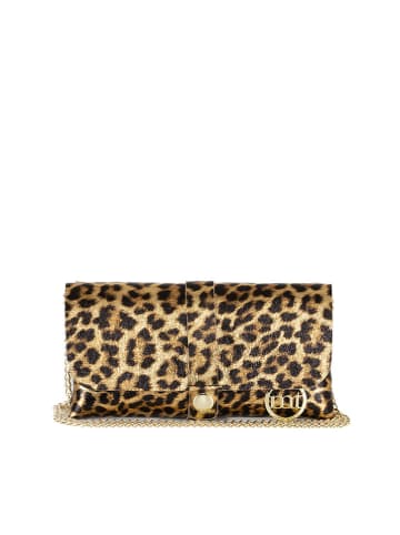 Mia Tomazzi Leder-Umhängetasche "Balzaretti" in Beige/ Braun - (B)24 x (H)13 x (T)6 cm