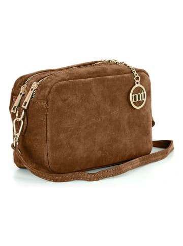Mia Tomazzi Leder-Umhängetasche ''Vittadini'' in Braun - (B)23 x (H)16 x (T)11 cm