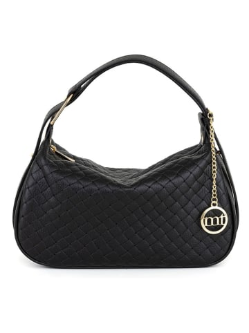Mia Tomazzi Leren handtas "Bazzoni" zwart - (B)29,5 x (H)17 x (D)12 cm