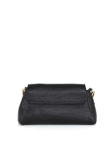 Mia Tomazzi Leder-Umhängetasche "Berbera" in Schwarz - (B)27 x (H)16 x (T)8 cm