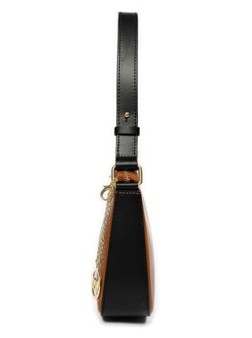 Mia Tomazzi Leder-Schultertasche ''Zubiani'' in Hellbraun - (B)27 x (H)16 x (T)6,5 cm