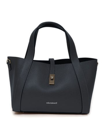 Mia Tomazzi Leren handtas ''Ettore'' lichtbruin - (B)31 x (H)20 x (D)17 cm