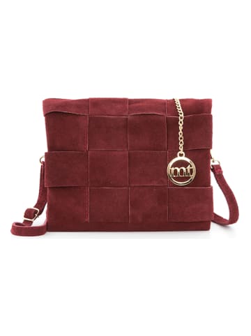 Mia Tomazzi Leder-Umhängetasche "Empoli" in Bordeaux - (B)23 x (H)17 x (T)5 cm