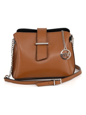 Mia Tomazzi Leder-Umhängetasche in Hellbraun - (B)21 x (H)17 x (T)10 cm