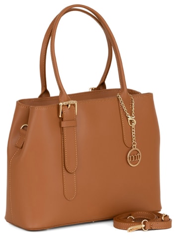 Mia Tomazzi Leder-Henkeltasche in Camel - (B)31 x (H)24 x (T)11 cm