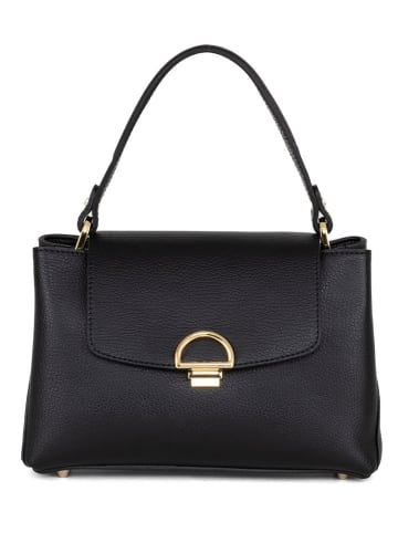 Mia Tomazzi Skórzana torebka "Ignegnoli" w kolorze czarnym - 25 x 19 x 9 cm