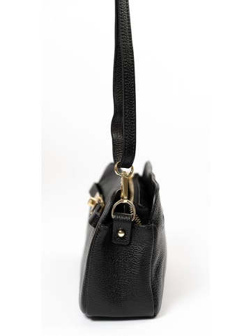 Mia Tomazzi Leren schoudertas "Bentivoglio" in Schwarz- (B)24 x (H)16 x (D)9 cm