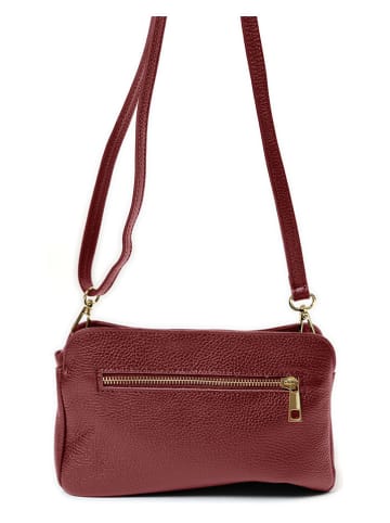 Mia Tomazzi Leren schoudertas ''Bentivoglio'' - (B)24 x (H)16 x (D)9 cm