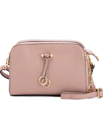 Mia Tomazzi Leren schoudertas "Certosa" lichtroze - (B)24 x (H)16 x (D)8 cm