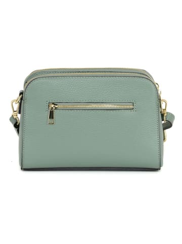 Mia Tomazzi Leder-Umhängetasche in Mint - (B)24 x (H)16 x (T)8 cm