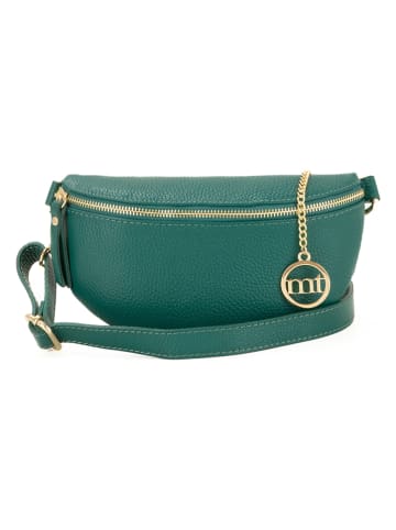 Mia Tomazzi Leder-Brustbeutel "Perugino" in Grün - (B)23 x (H)13 x (T)2 cm