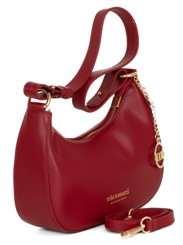 Mia Tomazzi Leder-Schultertasche "Farnese" in Rot - (B)24 x (H)14 x (T)9 cm