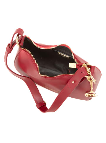 Mia Tomazzi Leder-Schultertasche "Farnese" in Rot - (B)24 x (H)14 x (T)9 cm