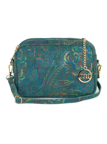 Mia Tomazzi Leren schoudertas "Zamagna" groen - (B)21 x (H)14 x (D)8 cm
