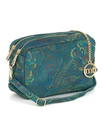 Mia Tomazzi Leder-Umhängetasche "Zamagna" in Grün - (B)21 x (H)14 x (T)8 cm