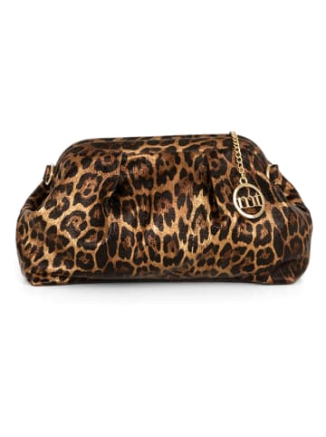 Mia Tomazzi Leder-Umhängetasche "Bainsizza" in Camel/ Beige - (B)30 x (H)17 x (T)10 cm