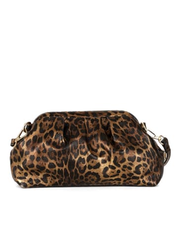 Mia Tomazzi Leren schoudertas "Bainsizza" bruin - (B)30 x (H)17 x (D)10 cm