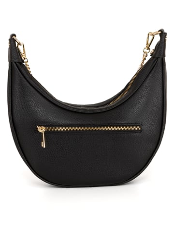 Mia Tomazzi Leren schoudertas "Zante" zwart - (B)28 x (H)21 x (D)9 cm