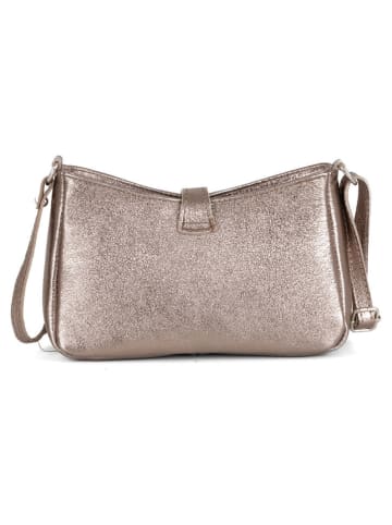 Mia Tomazzi Leder-Umhängetasche "Marengo" in Gold - (B)23 x (H)13 x (T)7 cm