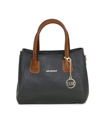 Mia Tomazzi Leren handtas "Conchetta" zwart - (B)28 x (H)11 x (D)15 cm