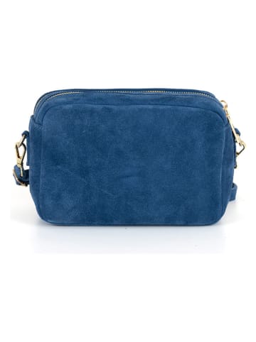 Mia Tomazzi Leren schoudertas donkerblauw - (B)23 x (H)16 x (D)11 cm