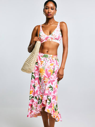 BIG STAR Spódnica w kolorze biało-różowym