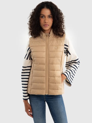 BIG STAR Kamizelka pikowana w kolorze beżowym