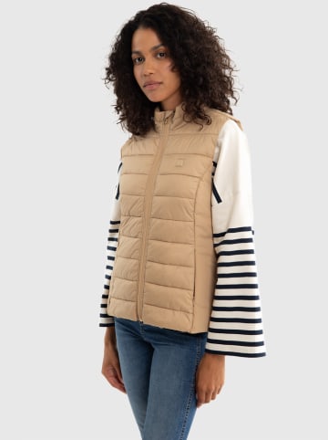 BIG STAR Kamizelka pikowana w kolorze beżowym