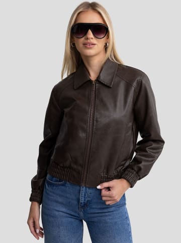 BIG STAR Kurtka w kolorze brązowym ze skóry syntetycznej