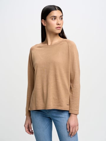 BIG STAR Sweter w kolorze jasnobrązowym