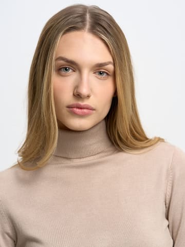 BIG STAR Sweter w kolorze beżowym