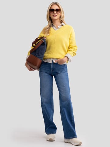 BIG STAR Sweter w kolorze żółtym