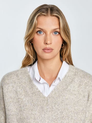 BIG STAR Sweter w kolorze beżowym