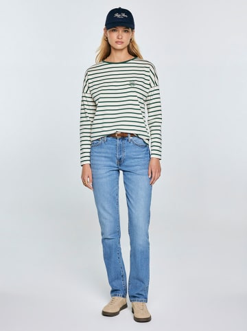 BIG STAR Koszulka "Alerra" w kolorze zielono-kremowym