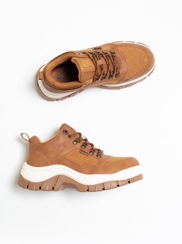 BIG STAR Botki w kolorze jasnobrązowym