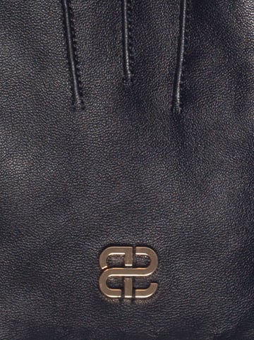 BIG STAR Skórzane rękawiczki w kolorze czarnym