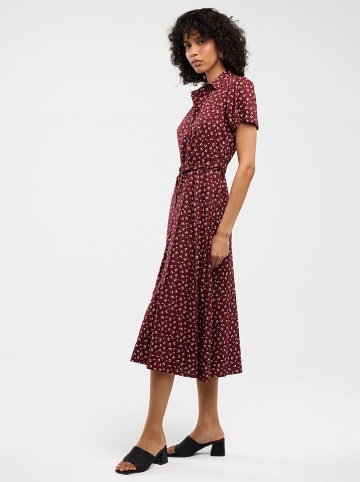 BIG STAR Sukienka "Nahai" w kolorze bordowym