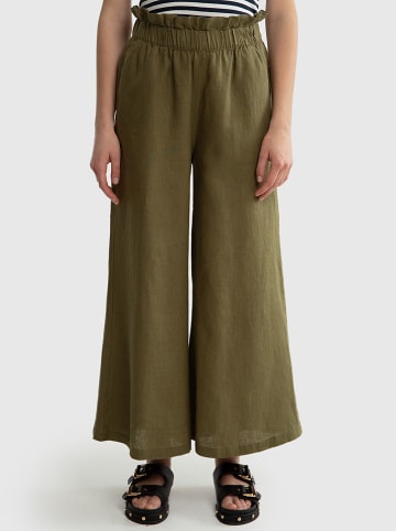 BIG STAR Lniane spodnie w kolorze khaki