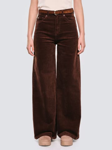 BIG STAR Spodnie sztruksowe w kolorze brązowym
