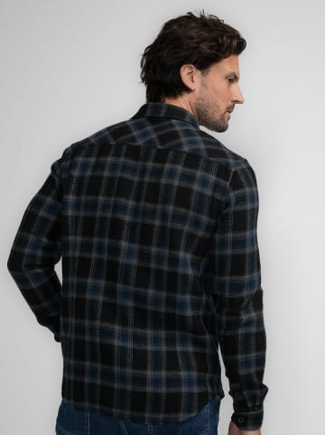Petrol Industries Blouse - regular fit - donkerblauw/zwart